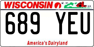 WI license plate 689YEU
