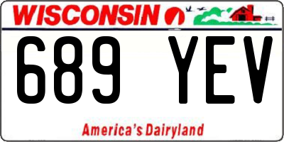 WI license plate 689YEV
