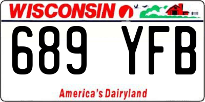 WI license plate 689YFB