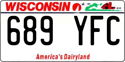WI license plate 689YFC