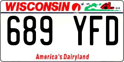 WI license plate 689YFD