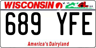 WI license plate 689YFE