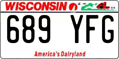 WI license plate 689YFG