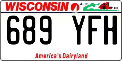 WI license plate 689YFH