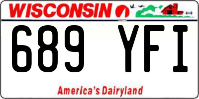 WI license plate 689YFI