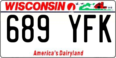 WI license plate 689YFK