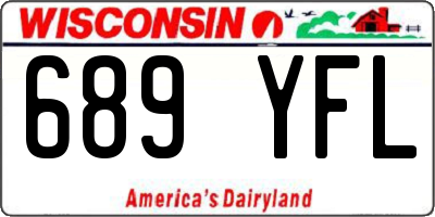 WI license plate 689YFL