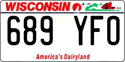 WI license plate 689YFO