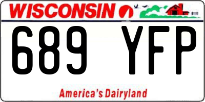 WI license plate 689YFP