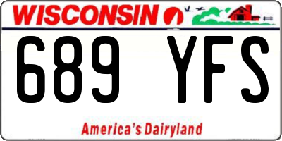 WI license plate 689YFS