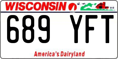 WI license plate 689YFT