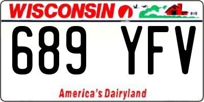WI license plate 689YFV