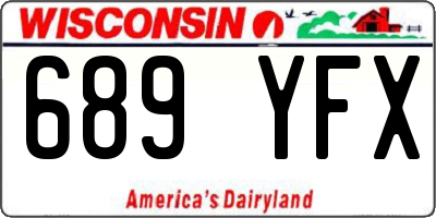 WI license plate 689YFX