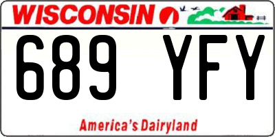 WI license plate 689YFY