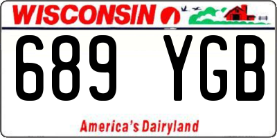 WI license plate 689YGB