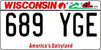 WI license plate 689YGE