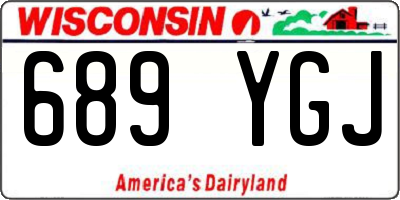 WI license plate 689YGJ