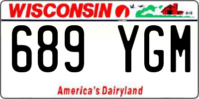 WI license plate 689YGM