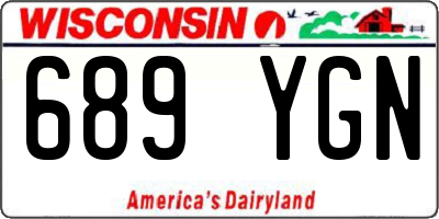 WI license plate 689YGN