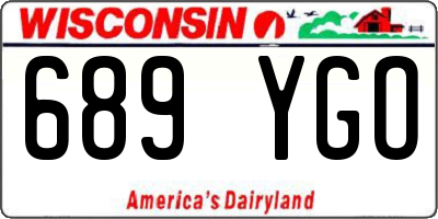 WI license plate 689YGO