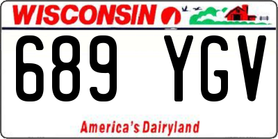 WI license plate 689YGV