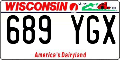 WI license plate 689YGX