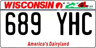 WI license plate 689YHC