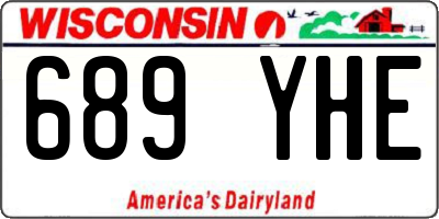 WI license plate 689YHE