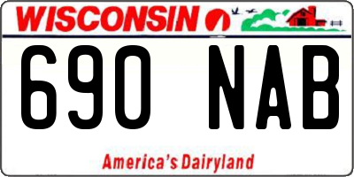 WI license plate 690NAB