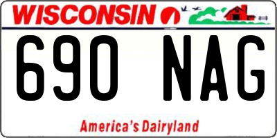 WI license plate 690NAG