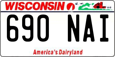 WI license plate 690NAI