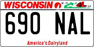 WI license plate 690NAL