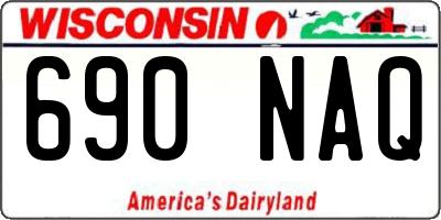 WI license plate 690NAQ