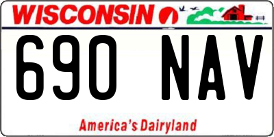 WI license plate 690NAV