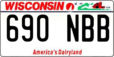 WI license plate 690NBB
