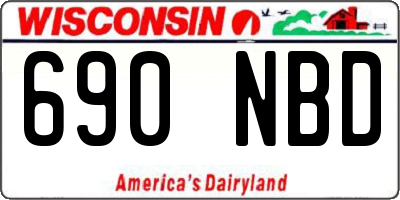 WI license plate 690NBD