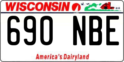 WI license plate 690NBE