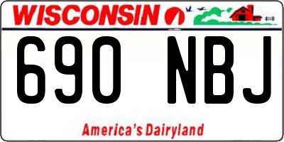 WI license plate 690NBJ