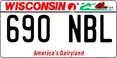WI license plate 690NBL