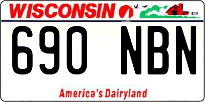 WI license plate 690NBN