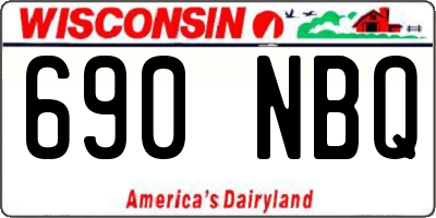WI license plate 690NBQ
