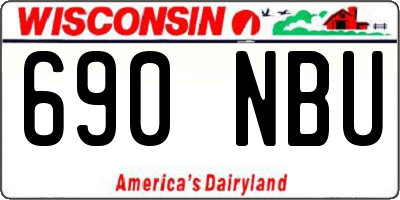 WI license plate 690NBU