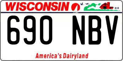 WI license plate 690NBV