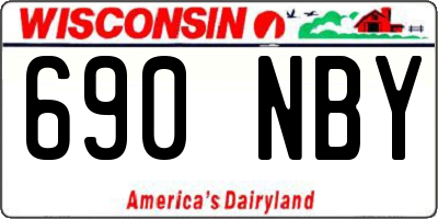WI license plate 690NBY