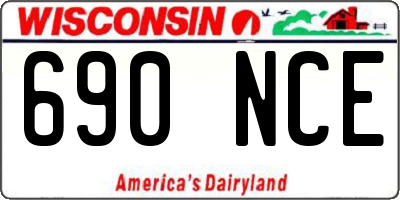 WI license plate 690NCE