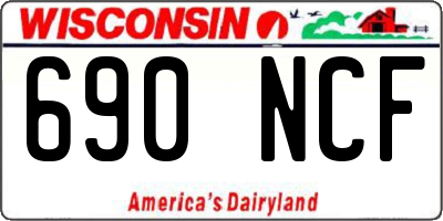 WI license plate 690NCF
