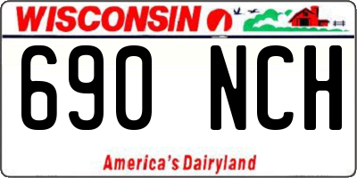 WI license plate 690NCH
