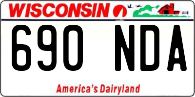 WI license plate 690NDA