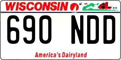 WI license plate 690NDD