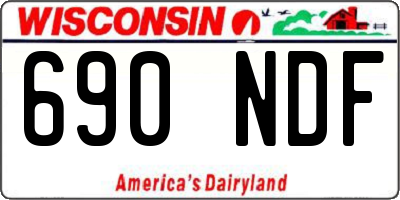 WI license plate 690NDF